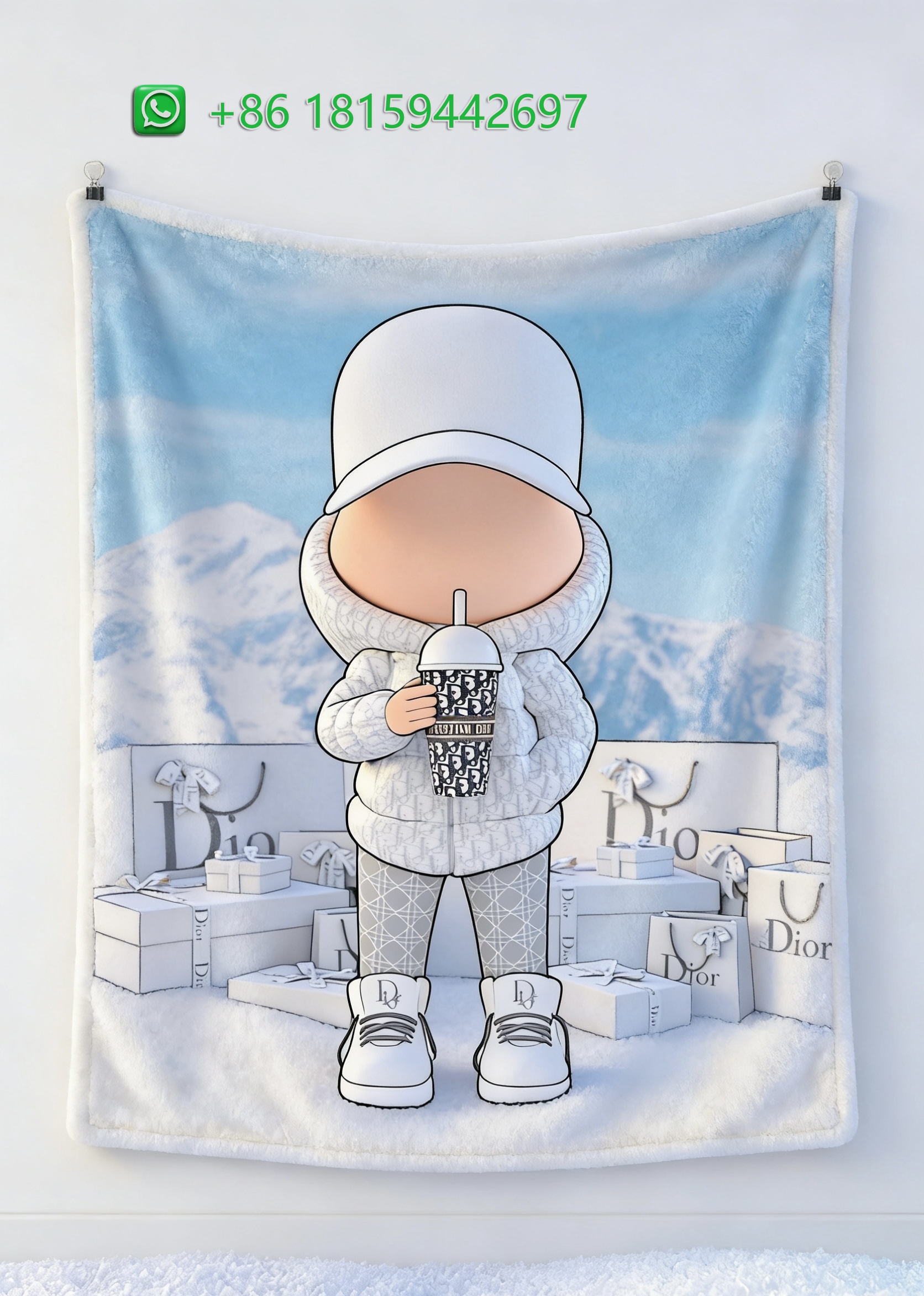 Dior Throw Blankets